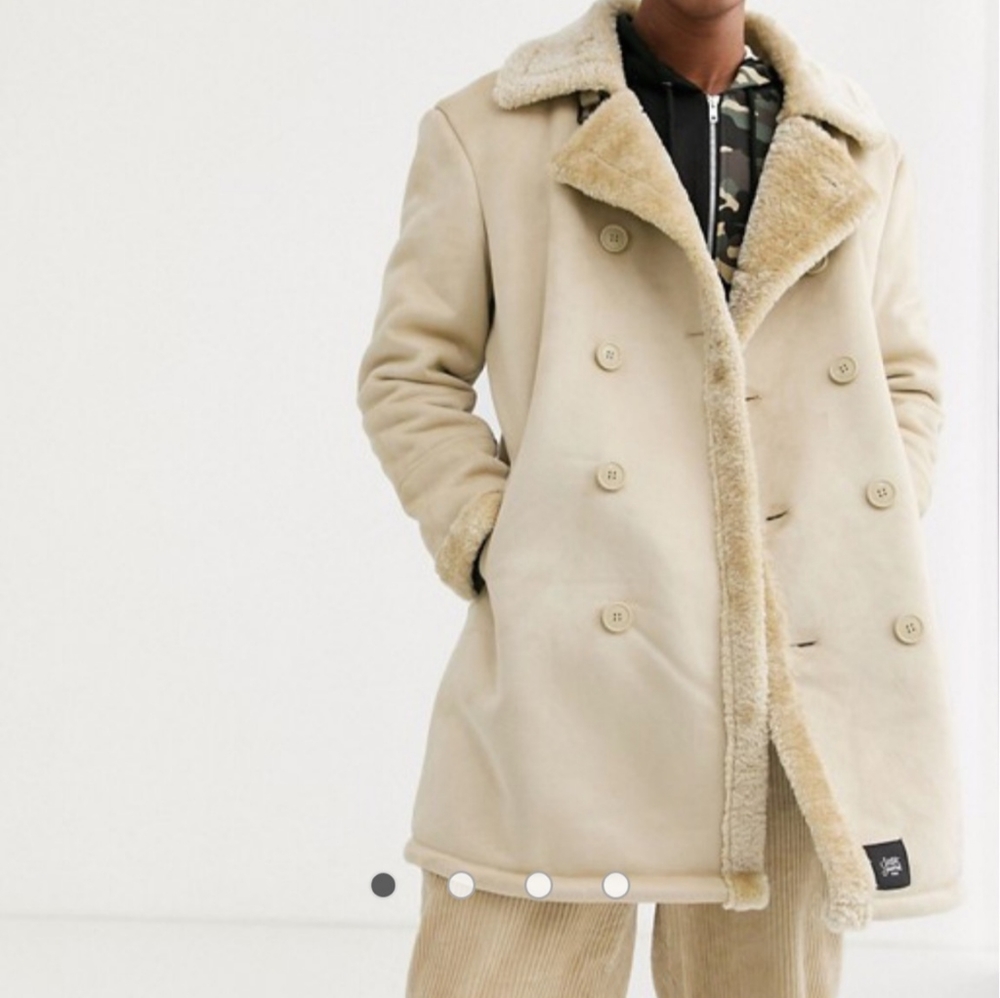Sixth June Paris  Mens Faux Shearling Coat by Asos